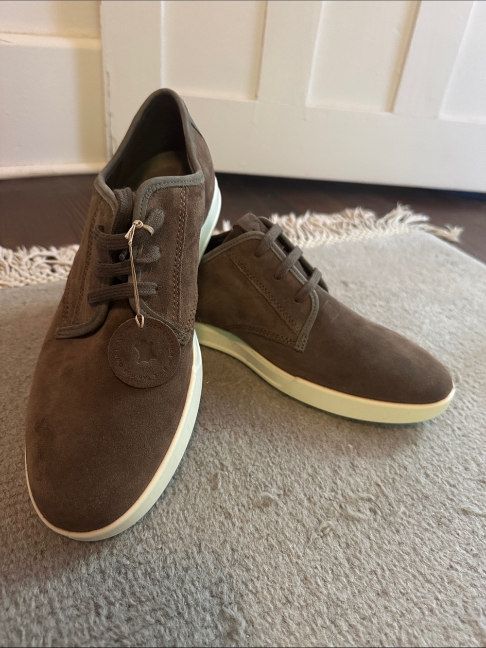 Ecco Men's Brown Suede Sneakers